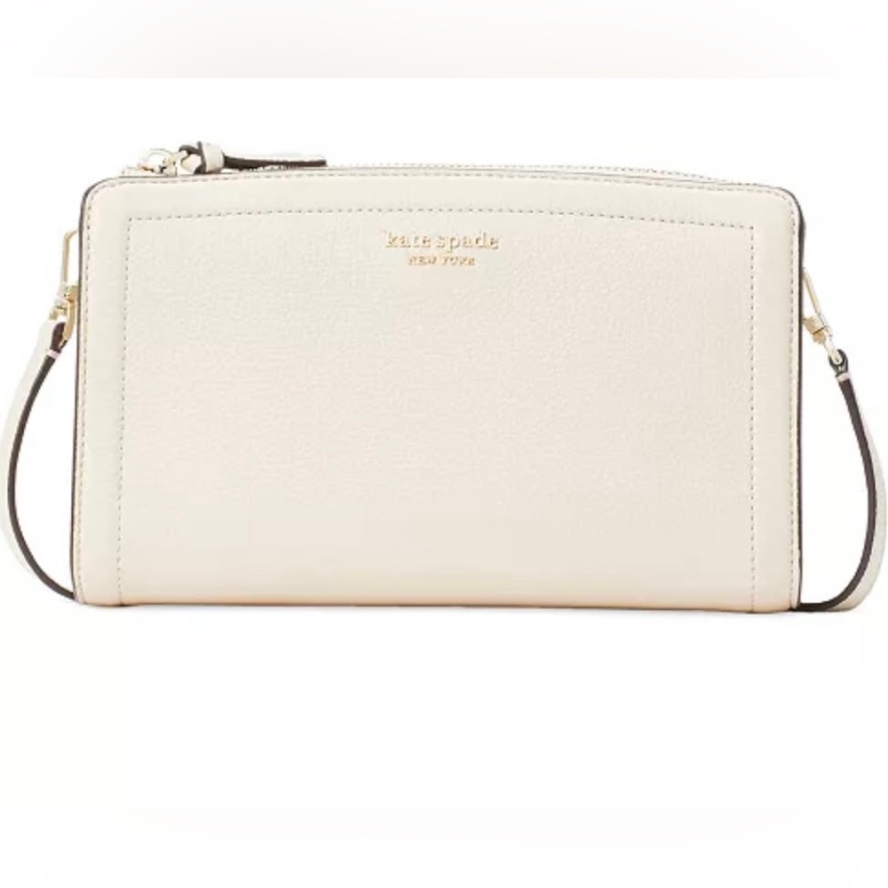 Kate Spade Knott Pebbled LeatherCrossbody bag. Used once. Cream color.